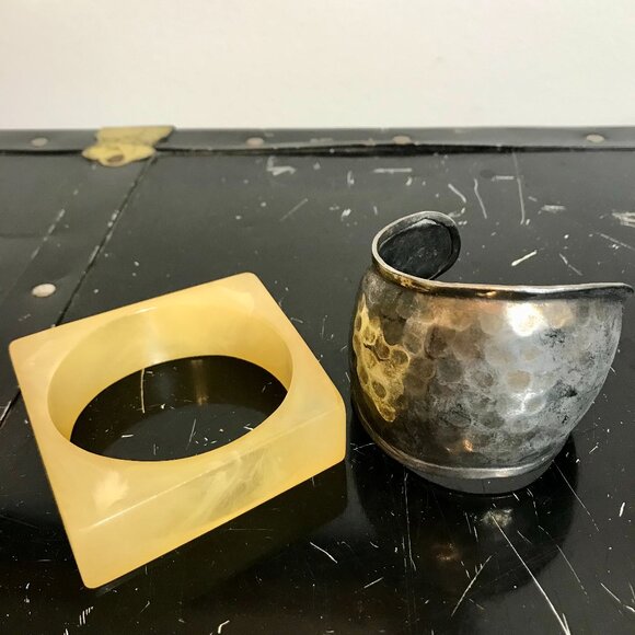 Lot Costume Fashion Jewelry Chunky Bangles Bracelets, Necklaces, Ring, Pendant - Picture 4 of 11